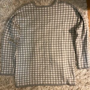 Grey and white sweater